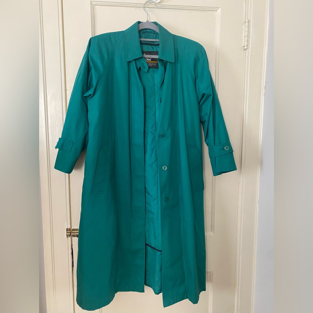 London Fog  green Outerwear / trench coat insulated with zipper thermal fabric